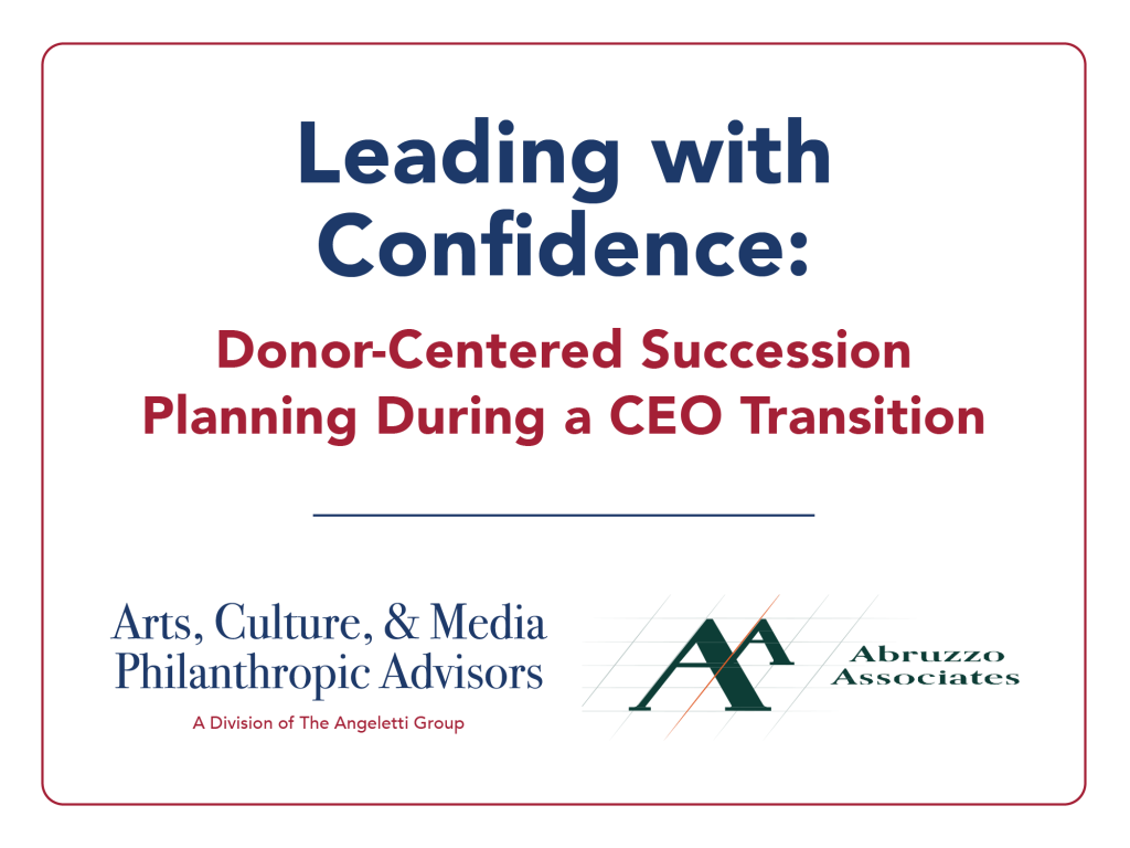 From Handoff to Head Start: Rethinking Nonprofit CEO Transitions Through Fundraising